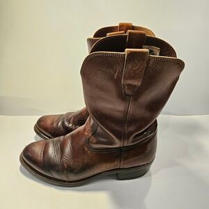 Lake of the Woods Mens Brown Leather Roper Western Boots 6400 Size 9D Canada